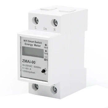 Tuya WIFI Smart Switch Energie Meter Telefón Smart Remote Meter Spínač Časovač Výkon Wattmeter Napätie Aktuálny Monitor