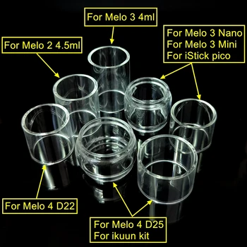 Hong 30~2 KS Bublina Rovné Sklo Pre Eleaf Melo 2/ Melo 3-4 ml Istick Pico Nano Mini 2ml/ Melo 4 D22 D25 2ml 4.5 ml Sub Ohm Nádrž