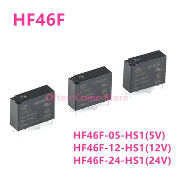 5 ks/veľa VF Relé HF46F HF46F-005-HS1 HF46F-012-HS1 HF46F-024-HS1 HS1T 5A 4PIN 5V 12V 24V Napájanie Relé Vymeniteľné G5NB ALDP112