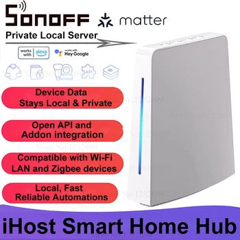 SONOFF iHost Smart Home Hub AIBridge Zigbee Bránou Ohľadu na to, Hub Súkromné Local Server (lokálny Server Kompatibilný s Wi-Fi, LAN Zariadenia Otvorené API