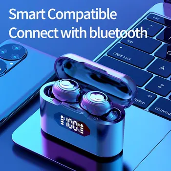 X37 Bezdrôtové Bluetooth Slúchadlá Outdoor Športové Headset s 5.3 Verzia Plnenie Bin Displej Dotykové Ovládanie Slúchadiel pre Hudbu