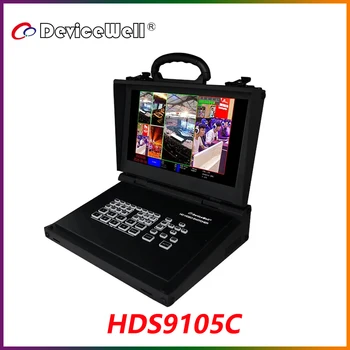 DeviceWell HDS9105C 9105C Video switcher 11.6 palcový monitor 4 HDMI 1 DP Vstupy 1080P Pre Nové Médiá Živé Vysielanie Obrazovke