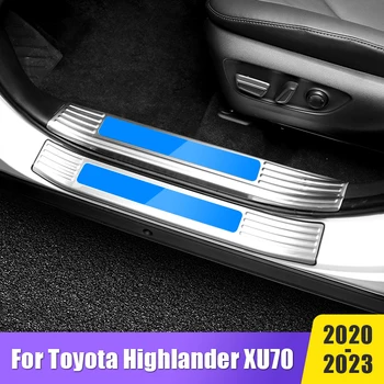 Pre Toyota Highlander XU70 Kluger 2020-2023 Nerezové Dvere Auta Parapet Anti kop Nálepky Šúchať Dosky Pedálov Stráže Chránič Kryt