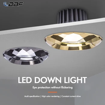 Stmievateľné LED Downlight Zapustené Stropné Svietidlo 5W 7W Hrubé Hliníkové Vložené Reflektory pre Spálne, Obývacia Izba Osvetlenie Mieste
