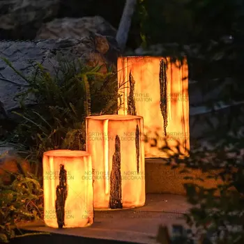 Laminát peň Záhradné Ozdoby LED krajiny Osvetlenie Vonkajšie Verandu lampa