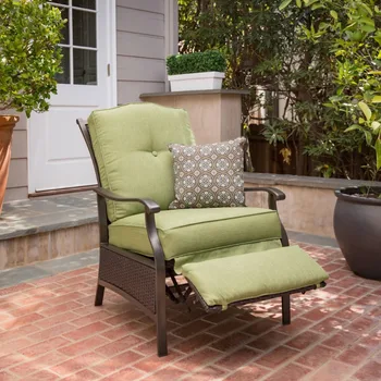 Lepšie Domy a Záhrady Providence s Vankúš Wicker Outdoor Lounge Chair - Zelená