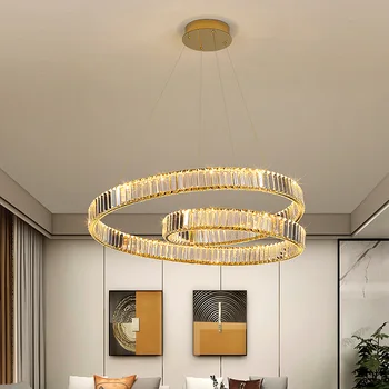Moderné Luxusné Lustre, LED Crystal Prívesok Svetlo Stmievateľné Pozastavenie Lampy, Obývacia Izba, Spálňa Štúdia Závesné Svietidlá