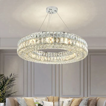 Taliansky LED Svetlo, Luxusná Obývacia Izba Krištáľové Lampy Nordic Post-moderný Minimalistický Spálňa Tvorivej Atmosféry Krištáľový Luster