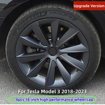 4PCS Hub Spp Pre Tesla Model 3 2018-2023 Výkon Náhradného Kolesa Spp Automobilový 18-Palcové Hubcap Plný Rim Kryt Príslušenstvo