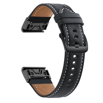 pre Garmin Enduro / Tactix Delta / Descen MK1 MK2 MK2 Inteligentné náramkové hodinky Leahter Kapela Watchband 26mm Quick Fit Watch Popruh